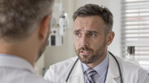 Doctor in consultation with patient