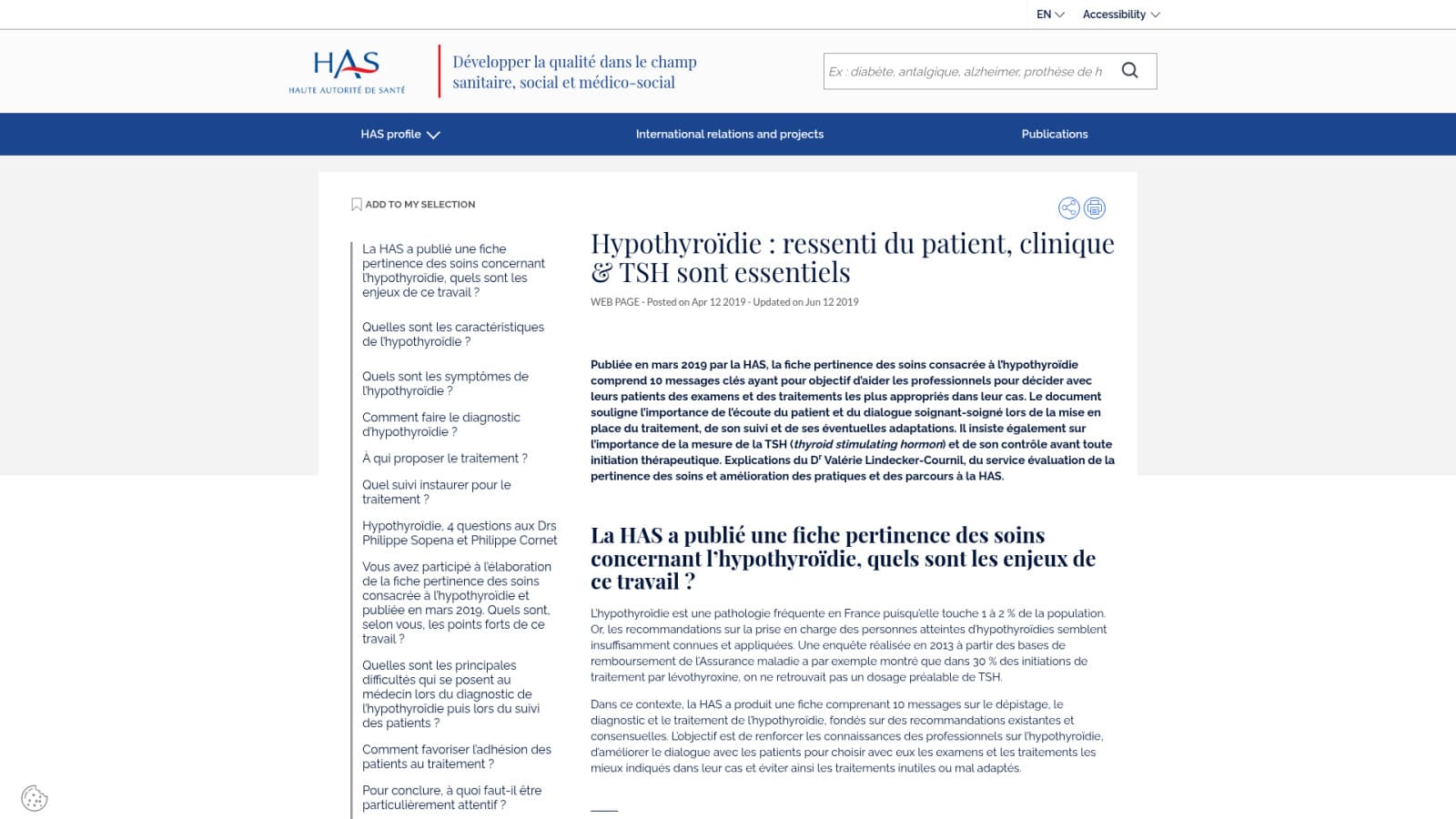 4 causes majeures d'une baisse de thyroxine